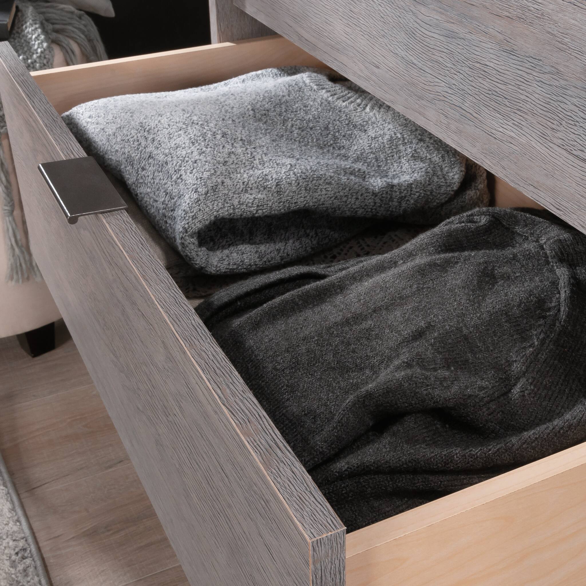 Alt View 1. Forest'nSky - Brown Wood 4 drawer 29.84 in. Wide Chest of Drawers with Sturdy Frame for Living Room - Brown.