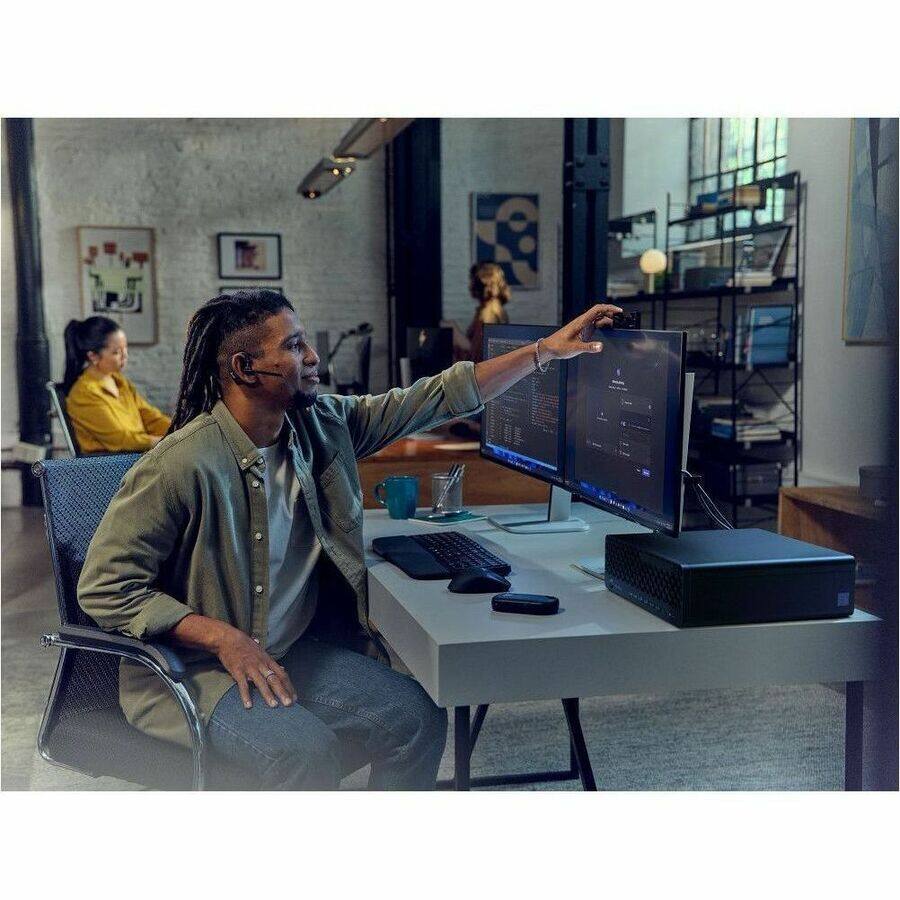 Alt View 6. HP - HP EliteDesk 8 G1i Desktop Computer - Intel Core Ultra 9 285 - vPro Technology - 64 GB - 1 TB SSD - Small Form Factor - - Jack Black.