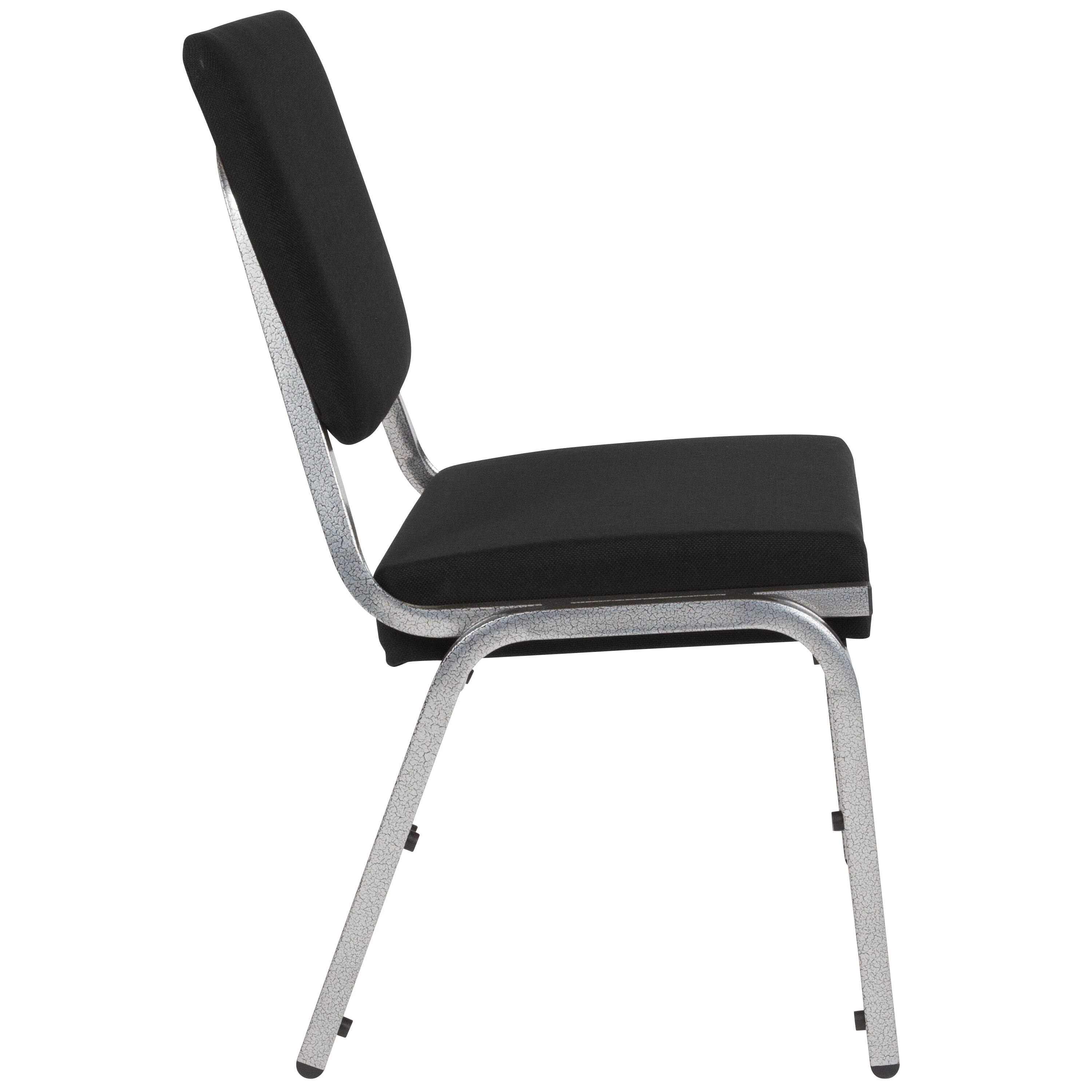 Alt View 5. Emma + Oliver - 4 Pk. 1000 lb. Rated Antimicrobial Bariatric medical Reception Chair - Black Fabric.