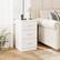 Alt View 1. Costway - Costway Nightstand with Charging Station, 3 Storage Drawers, Bedside Table for Bedroom - White.
