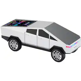 Max Power - Cybertruck Wireless Bluetooth Speaker with Front LED Lights, Silver
