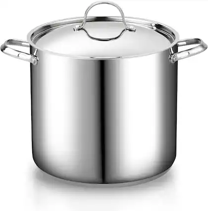 Front. Cooks Standard - Mega Stainless Steel Stock Pot - Large Cooking Pot 24qt - stainless steel.