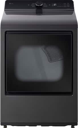 LG - 7.3 Cu. Ft. Smart Gas Dryer with Sensor Dry - Platinum Black
