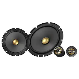 Pioneer - 6.5" - 2-way, 350 W Max Power, Carbon/Mica-reinforced IMPP™ cone, 20mm PEI dome Tweeter - Component Speakers (pair) - Black