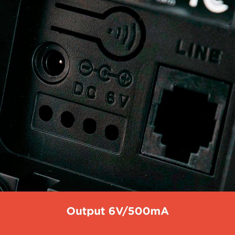 DC 6V  
LINE  
Output 6V/500mA