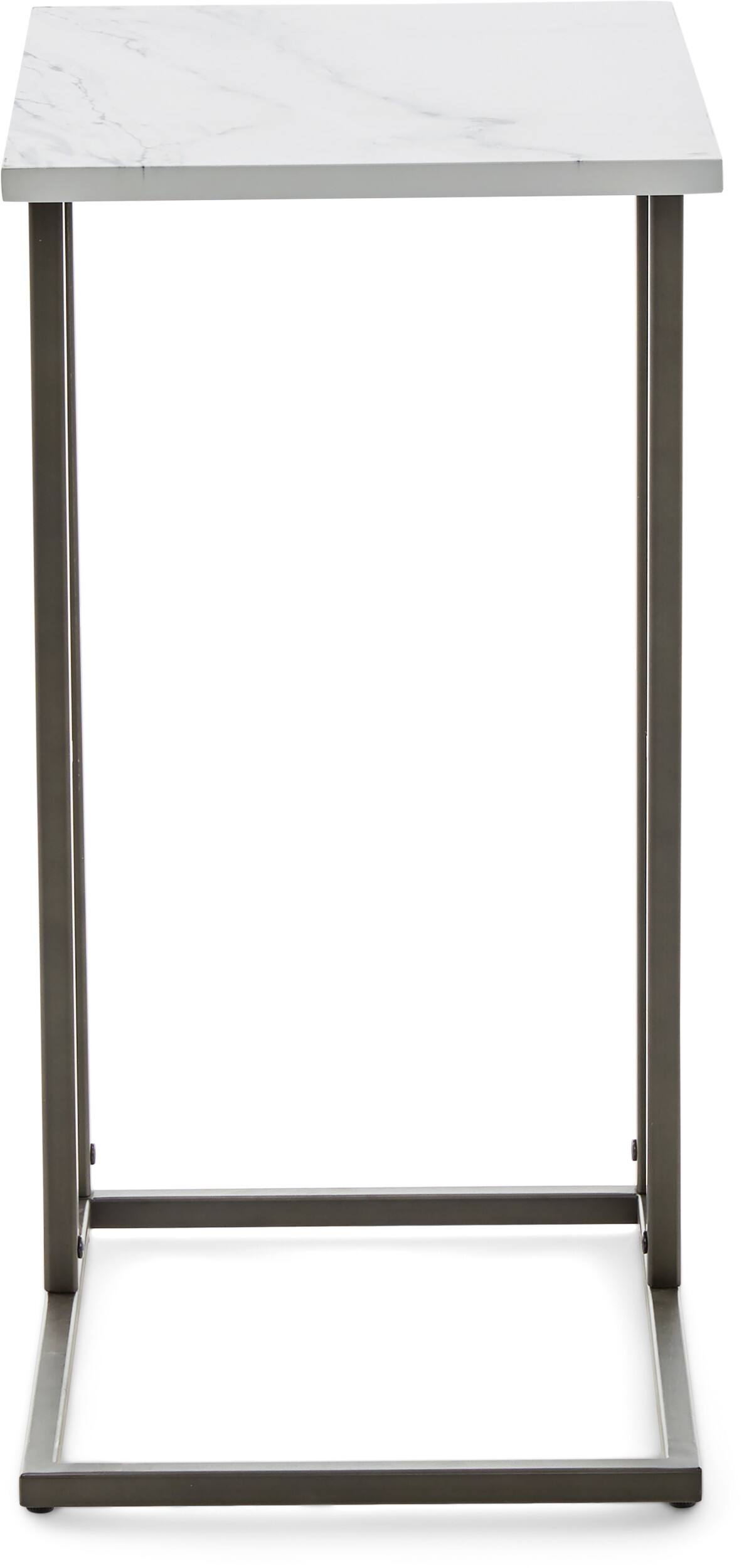 Left. Serta - Harton C Shape Side Table - Marble Print.