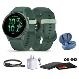 Garmin - Vivoactive 6 Smartwatch Metallic Jasper Green with Jasper Green Band - Green - (2025)