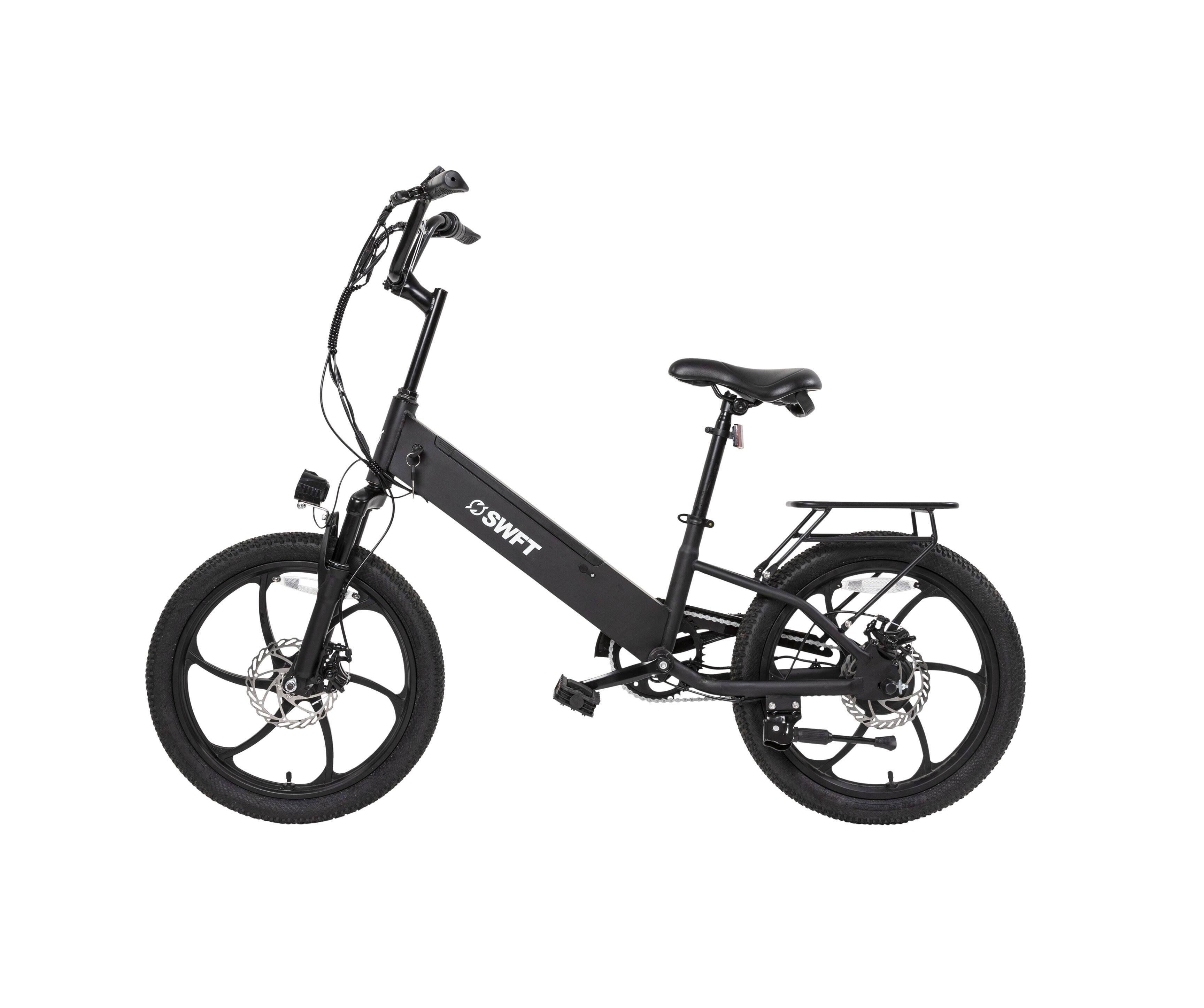 Angle. SWFT - R.X E-Bike w/ 25mi Max Operating Range & 20 mph Max Speed - Black.
