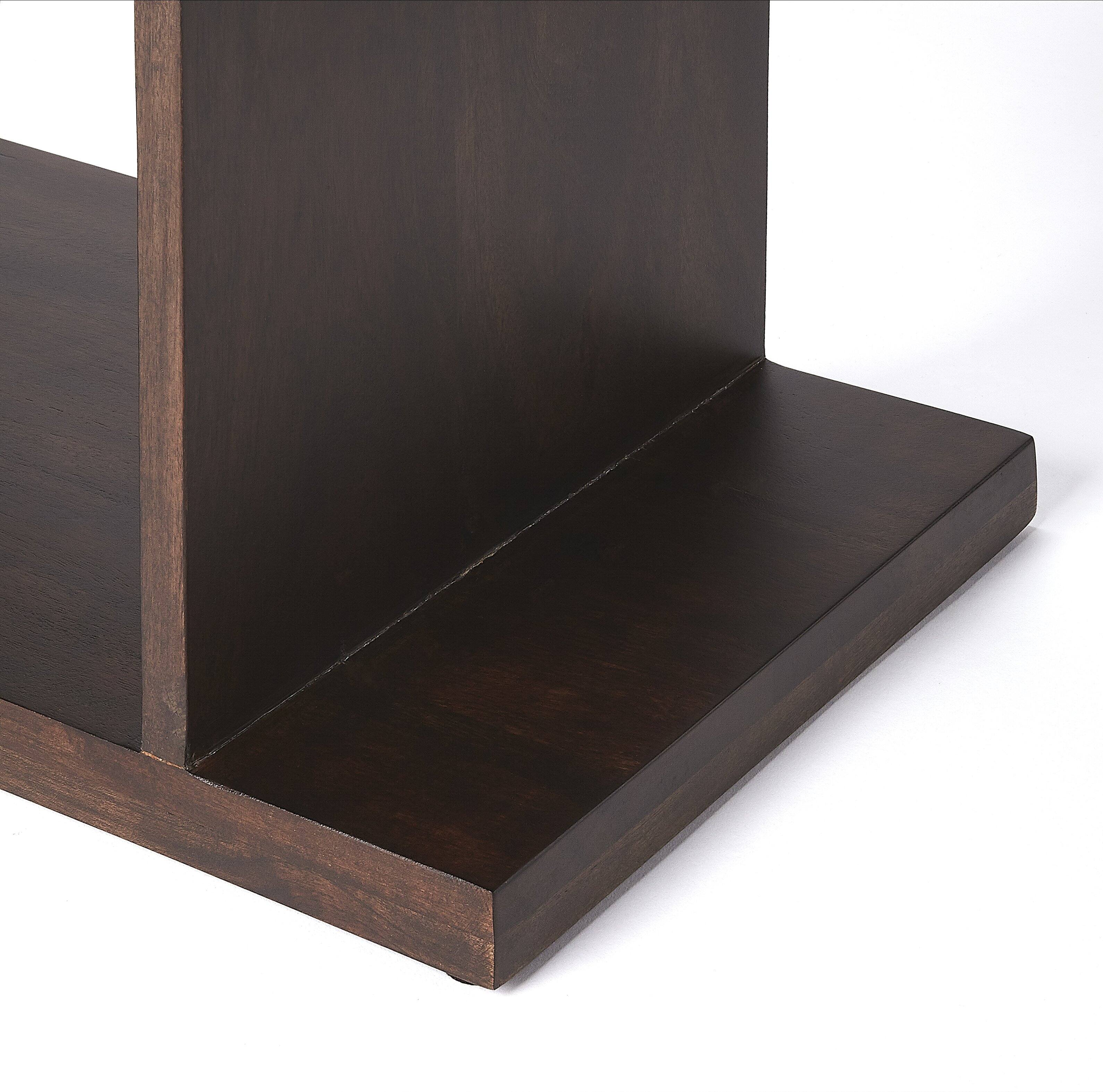 Alt View 4. Butler Specialty - Stockholm 21.5 in. W x 47.5 in. H Abstract Wood 4 Shelf Modern Etagere Bookshelf - Dark Brown.