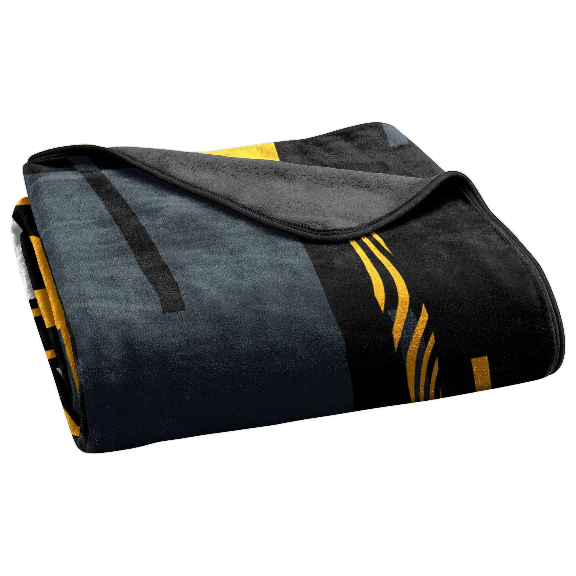 Alt View 3. Northwest - 50" x 60" Digitize Raschel Throw Blanket - Black.