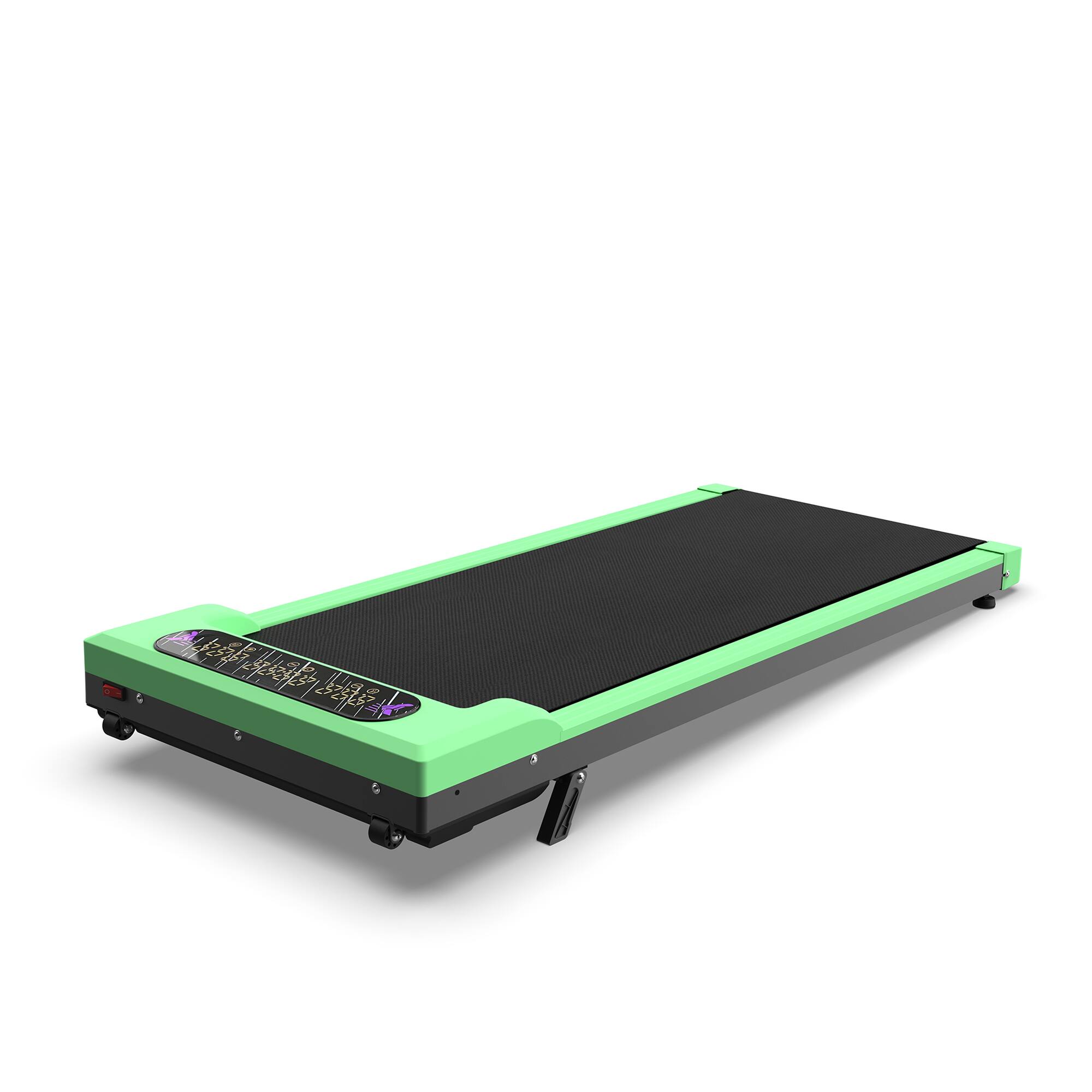 Angle. Anysun - Foldable 2-in-1 Treadmill with Incline - Under Desk Walking Pad & Vibration Pad, Remote Control for Home & Office - Green.