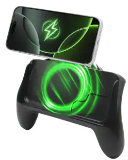 Ghost Gear - GG AMP Magnetic Power Gaming Grip – No-Lag Touch Gaming, 10,000mAh Battery for iPhone & Android - Black