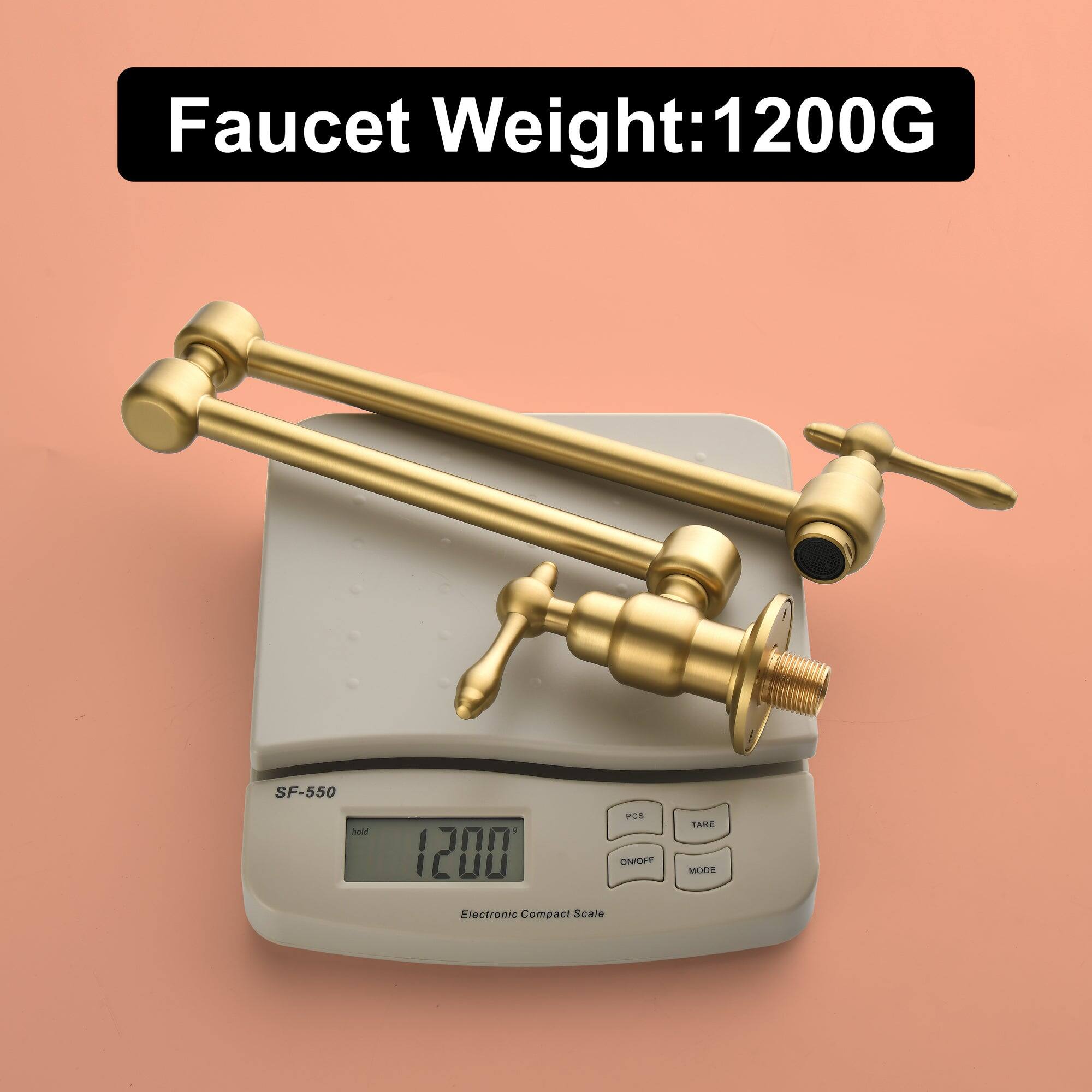 Faucet Weight: 1200G

SF-550
Electronic Compact Scale

1200G

hold

PCS TARE
ON/OFF MODE