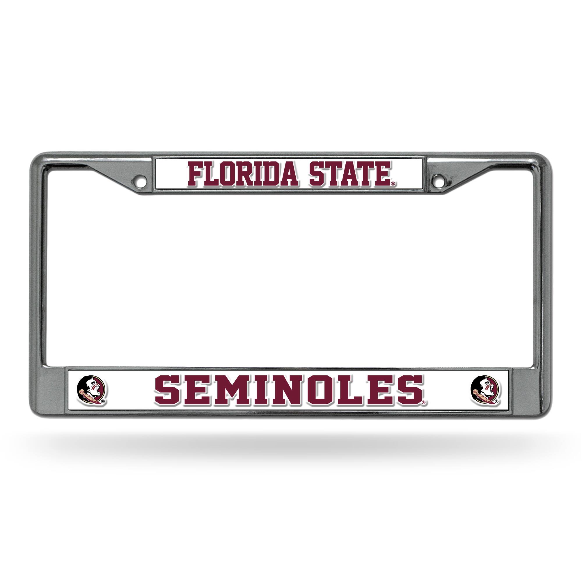 Florida State Seminoles Chrome Metal License Plate Frame