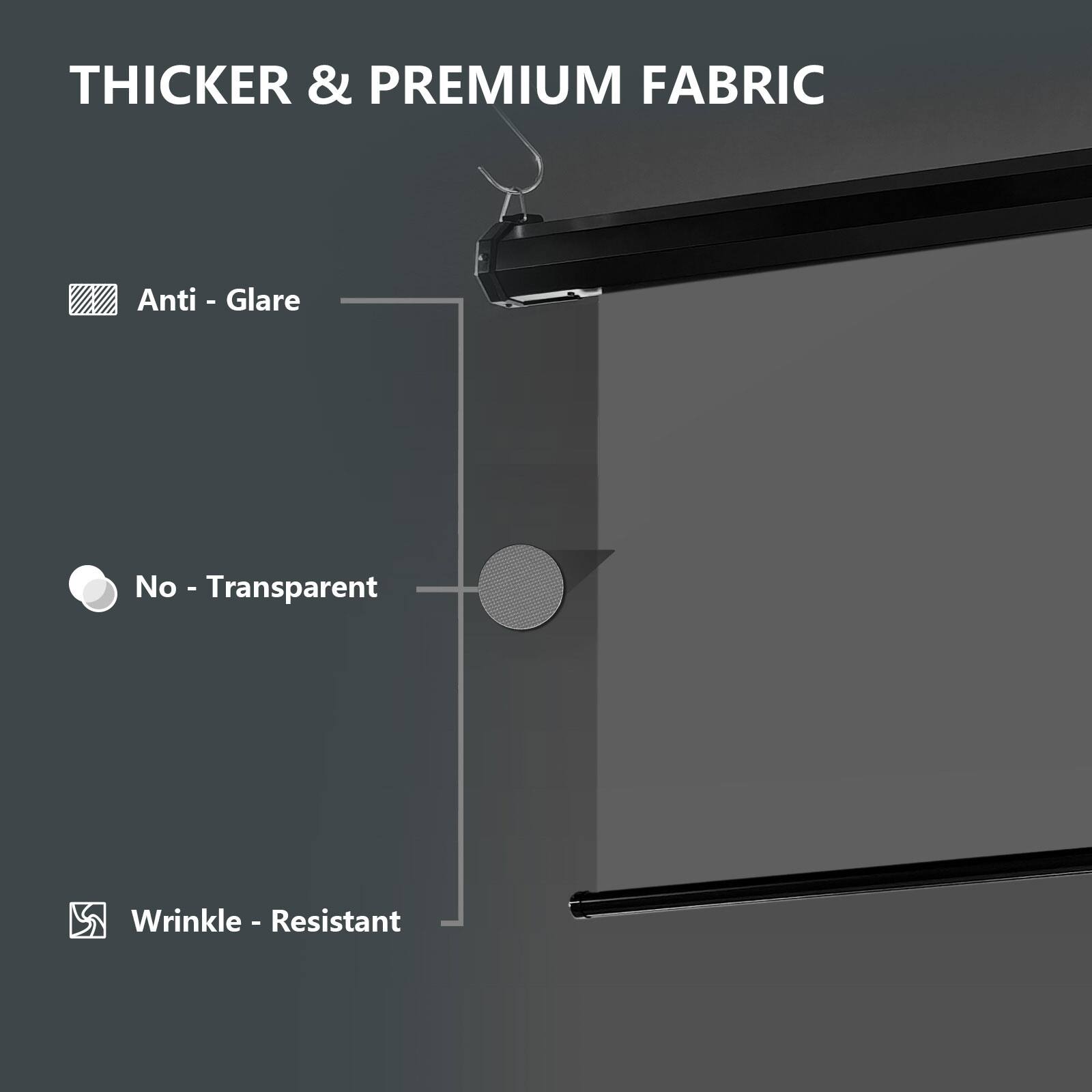 THICKER & PREMIUM FABRIC

- Anti - Glare
- No - Transparent
- Wrinkle - Resistant