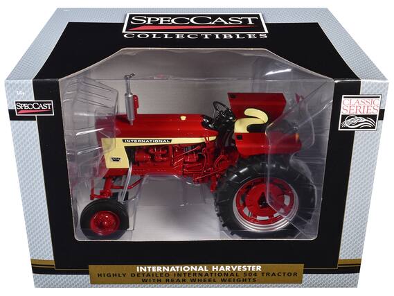 SPECCAST COLLECTIBLES
14+ SPECCAST
CLASSIC SERIES
INTERNATIONAL
504
INTERNATIONAL HARVESTER HIGHLY DETAILED INTERNATIONAL 504 TRACTOR WITH REAR WHEEL WEIGHTS