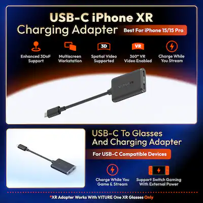 VITURE USB C XR Charging Adapter Enabling Multi Screen, Enhanced VITURE USB C XR Charging Adapter Enabling Multi Screen, Enhanced