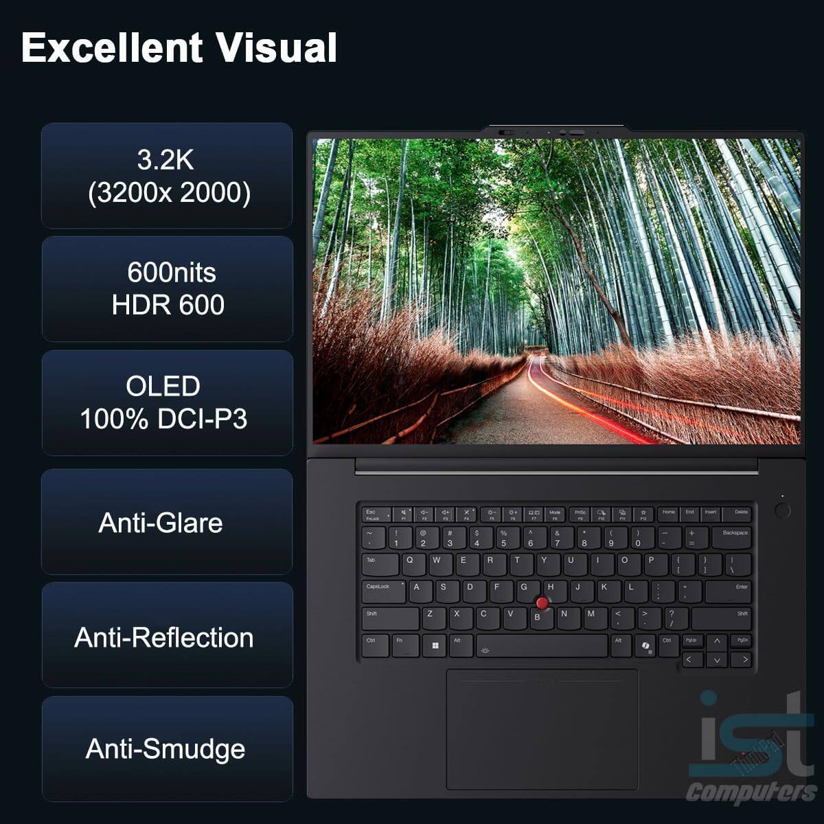 Excellent Visual  
3.2K (3200x 2000)  
600nits HDR 600  
OLED 100% DCI-P3  
Anti-Glare  
Anti-Reflection  
Anti-Smudge