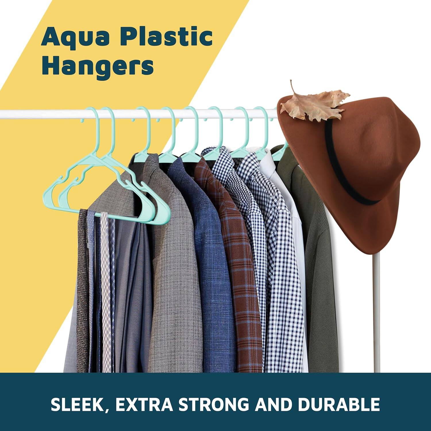 Aqua Plastic Hangers
SLEEK, EXTRA STRONG AND DURABLE