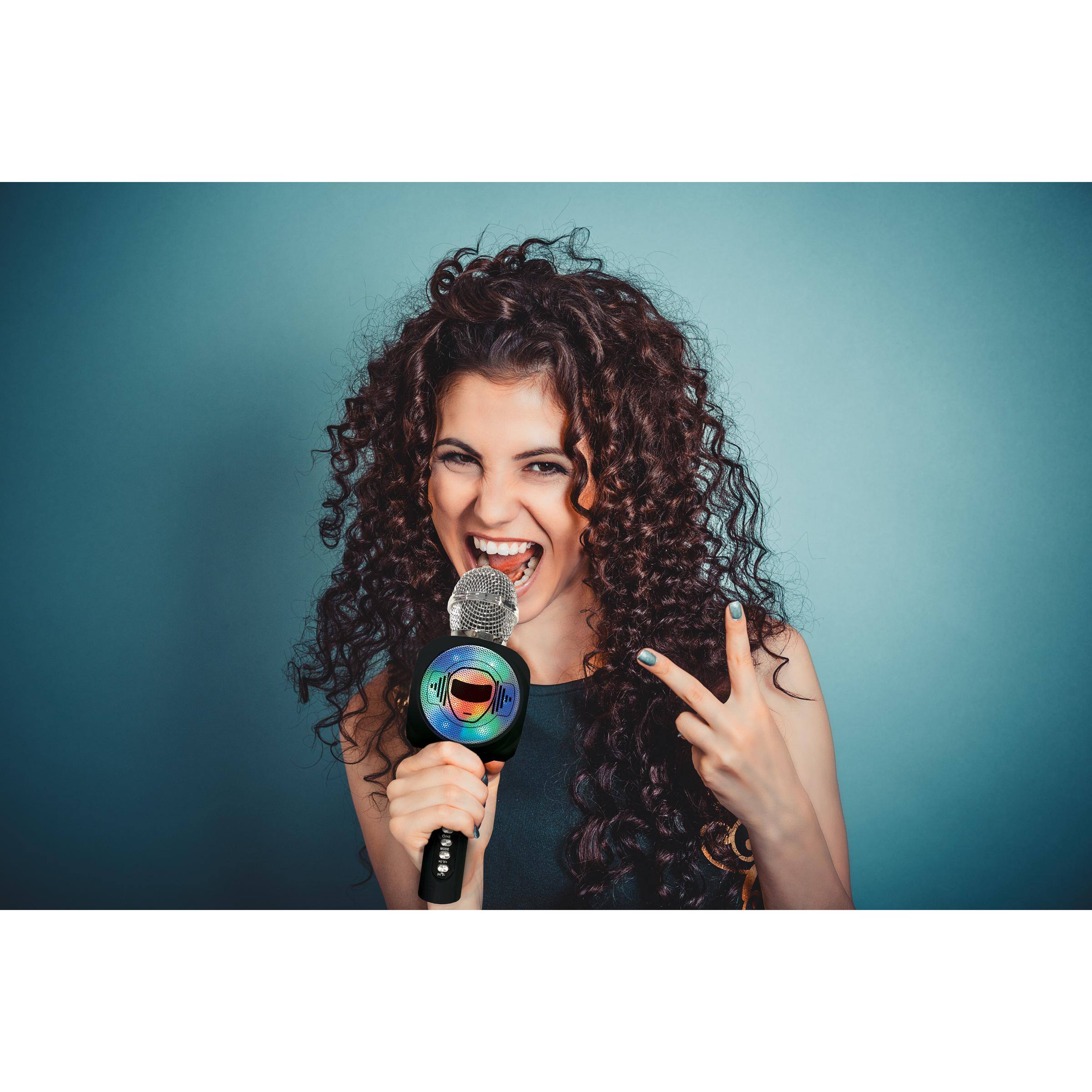 Alt View 3. Lexibook - IParty Bluetooth Karaoke Mic with Speaker. Lights & Voice Changer.