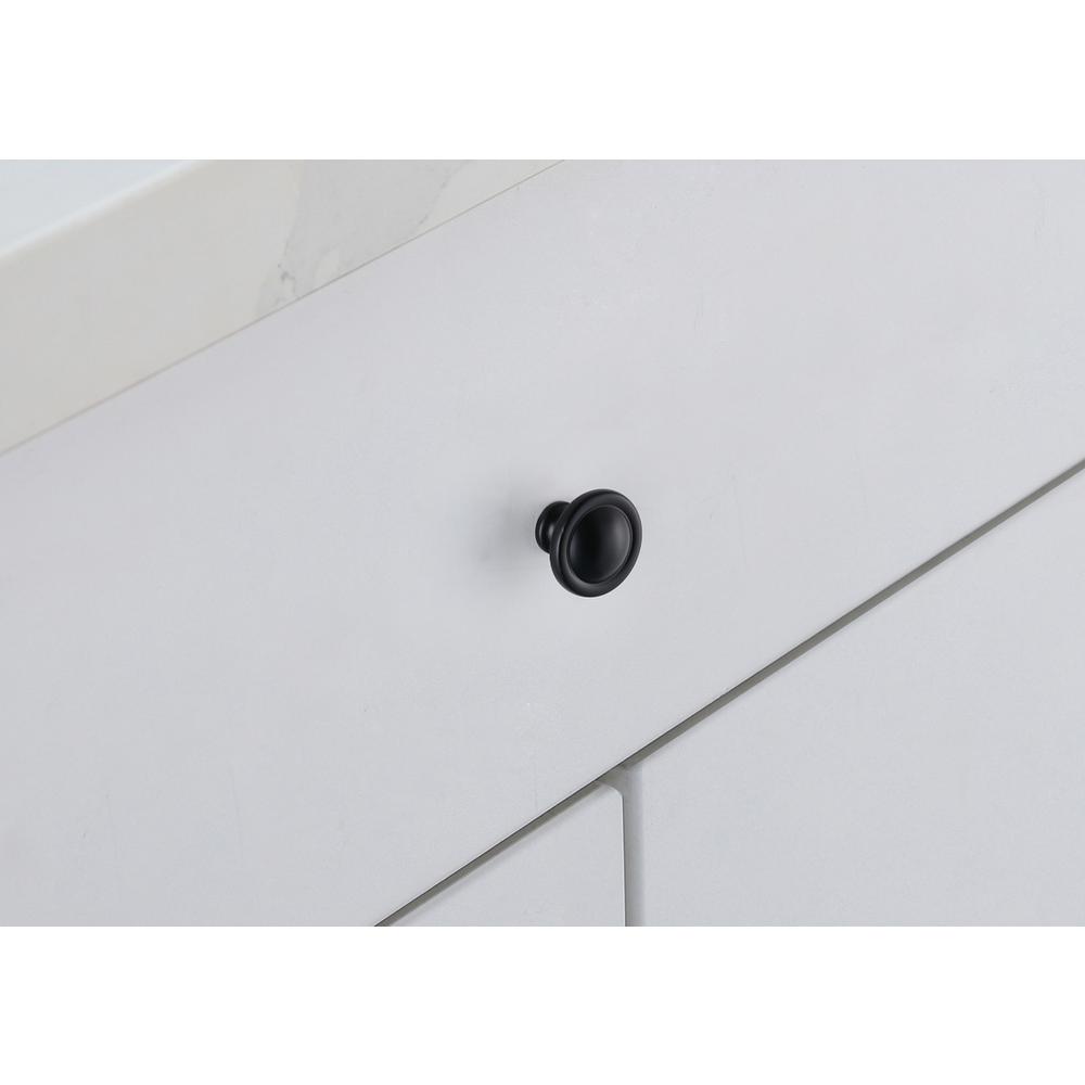 Alt View 1. Elegant Decor - Garlande 1.2" Diameter Matte Black Mushroom Knob Multipack (Set of 10) - Matte Black.