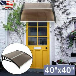 Winado - DIY 40"x 40" DIY Home Window Awning Door Canopy Polycarbonate Outdoor