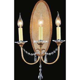 CWI Lighting - Electra 3 Light Wall Sconce With Finish - Oxidized Bronze