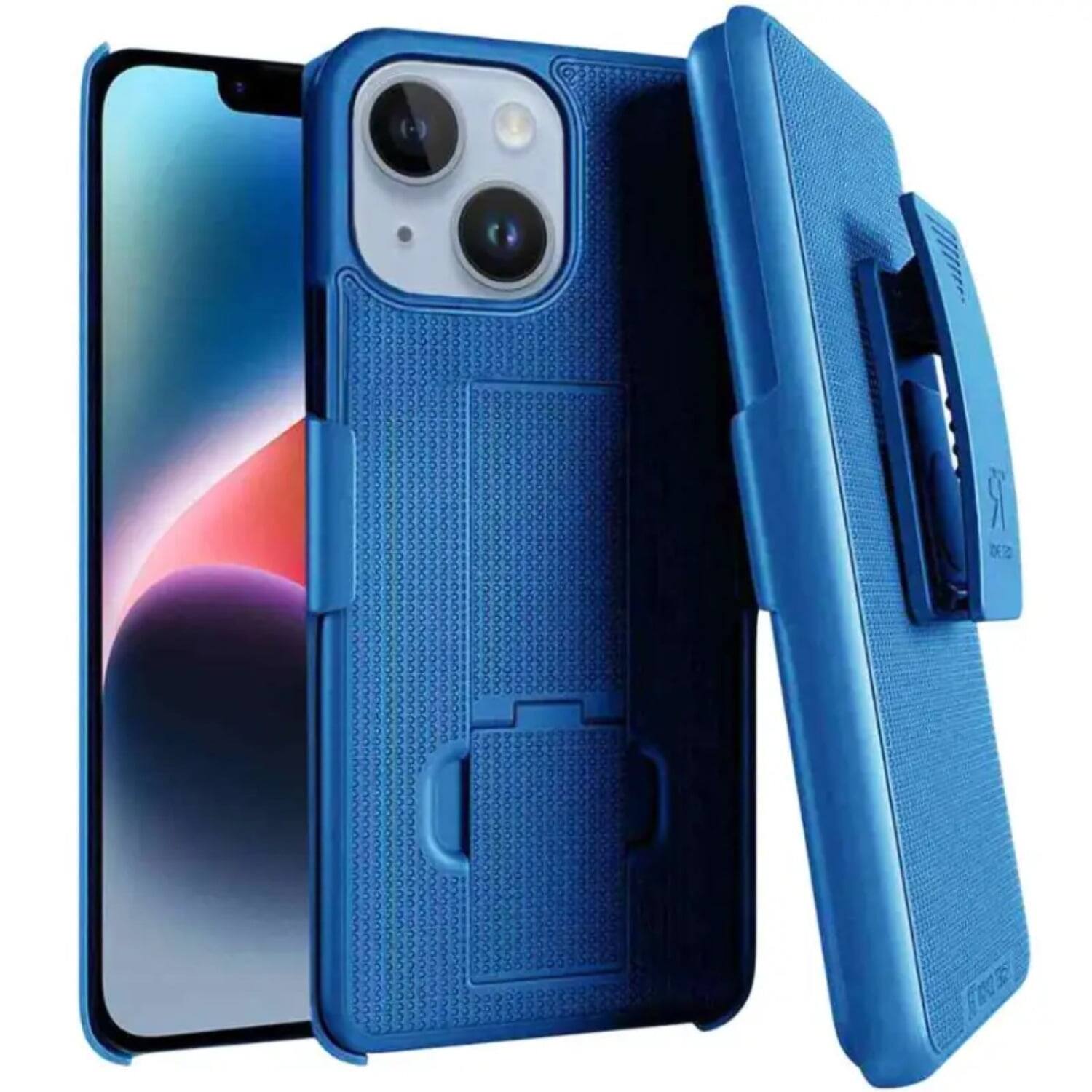 Alt View 1. RomeTech - Rome Tech Shell Holster Case for iPhone 14 Pro - Blue.