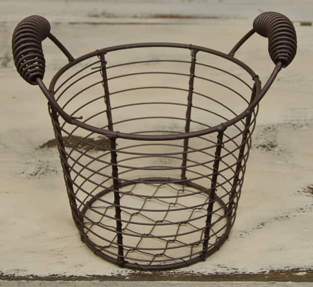 BreeBe - Metal Mesh Basket w/Handles - Brown