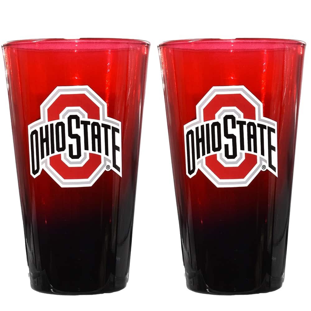The Memory Company - Ohio State Buckeyes Two-Pack 16oz. Ombre Pint Glass Set - Multicolor