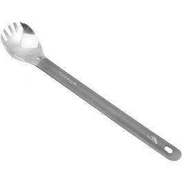 TOAKS - Titanium Long Handled Spork with Polished Bowl SLV-14 - Outdoor Camping - Silver