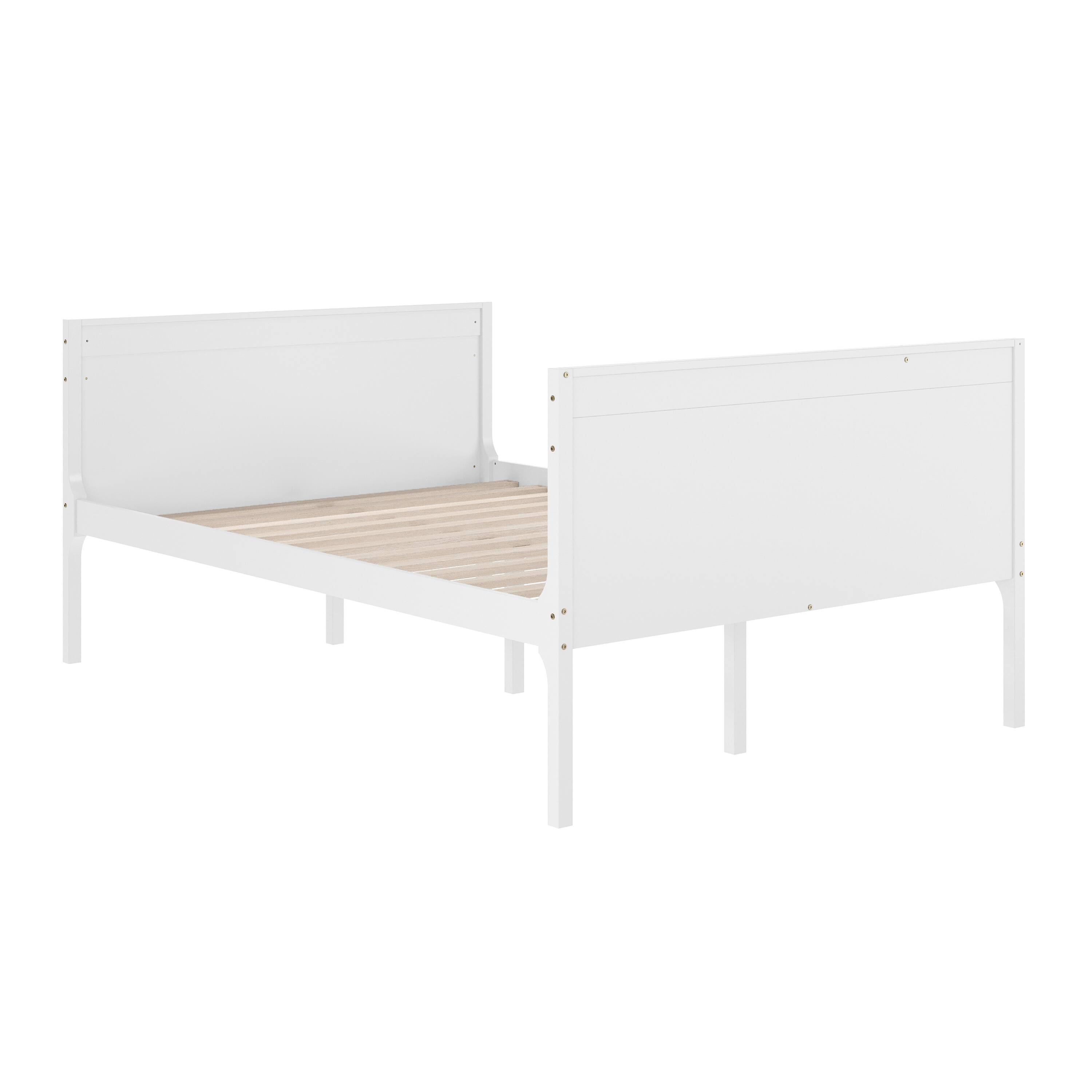 Alt View 10. Emma + Oliver - Samuel Kids Bunk Bed with Convertible, Solid Wood Slatted Frame and Easy-to-Climb Ladder with No Box Spring Required - White.
