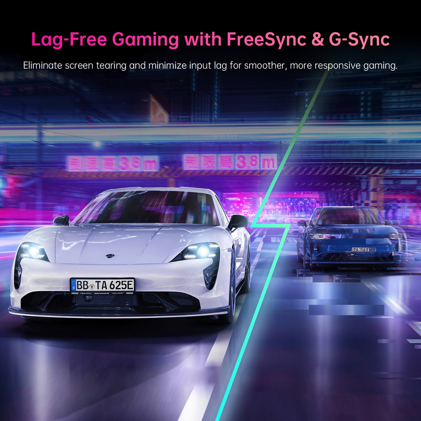 Lag-Free Gaming with FreeSync & G-Sync  
Eliminate screen tearing and minimize input lag for smoother, more responsive gaming.
