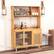 Alt View 11. Costway - Bamboo Buffet Cabinet Wine Bar Pantry Cupboard Sideboard with Rattan Sliding Door - Natural.