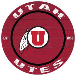 Jardine - Utah Utes 20'' x 20'' Indoor/Outdoor Circle Sign - Red