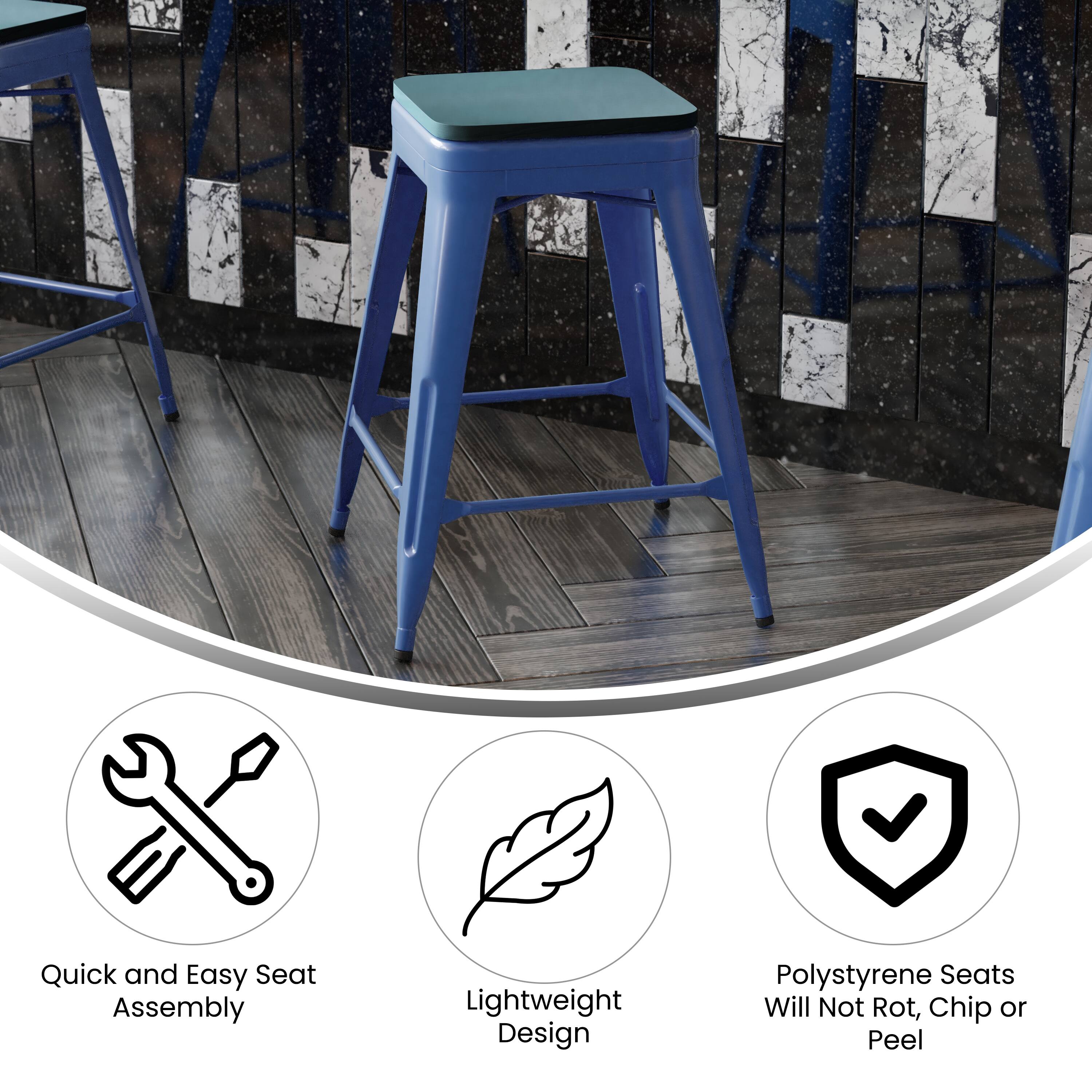 Quick and Easy Seat Assembly  
Lightweight Design  
Polystyrene Seats Will Not Rot, Chip or Peel