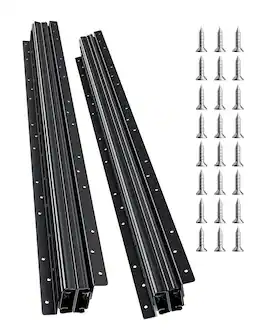 VEVOR - Undermount Drawer Slides, 32 inch, Full Extension Ball Bearing Under Stair Cabinet Rails, 260 LB Load Capacity - Black