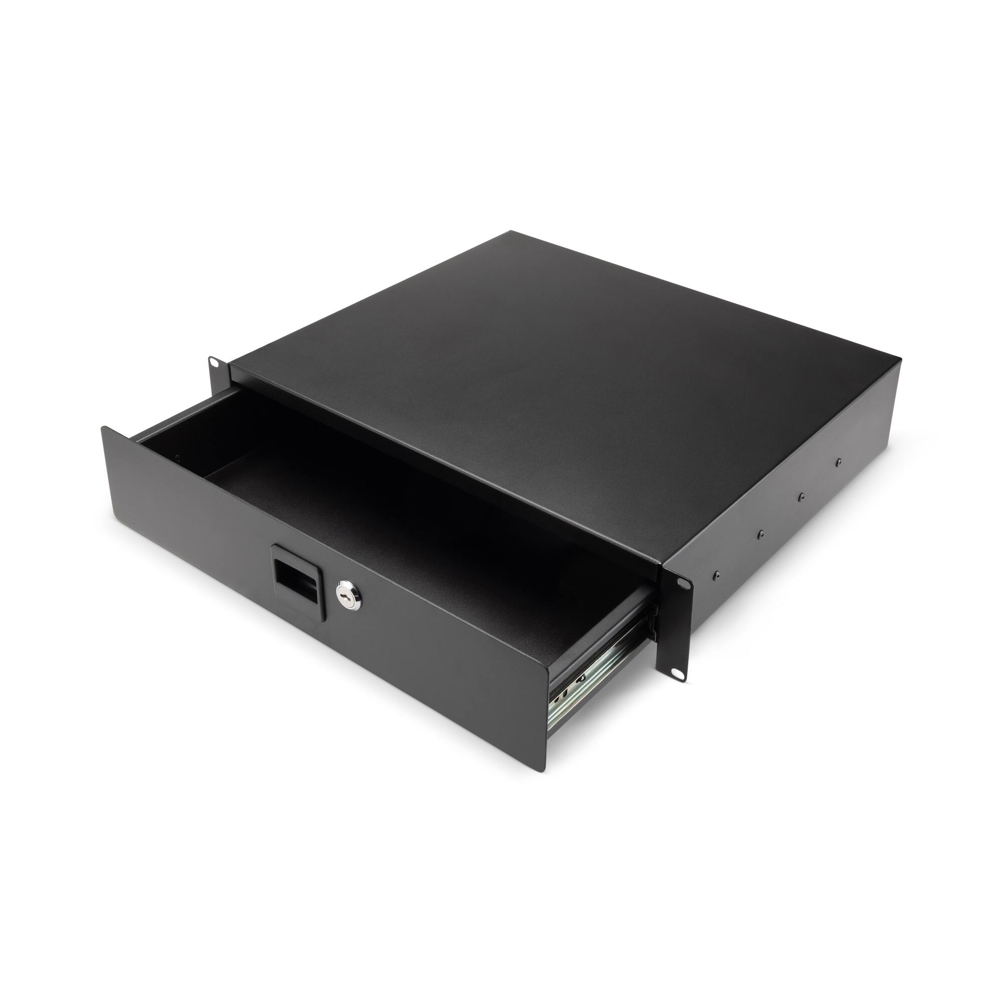Alt View 3. On Stage Stands - On-Stage Locking Rack Drawer, 2U (RDL2000) - Black.