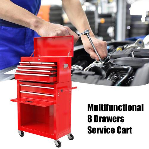 Multifunctional 8 Drawers Service Cart