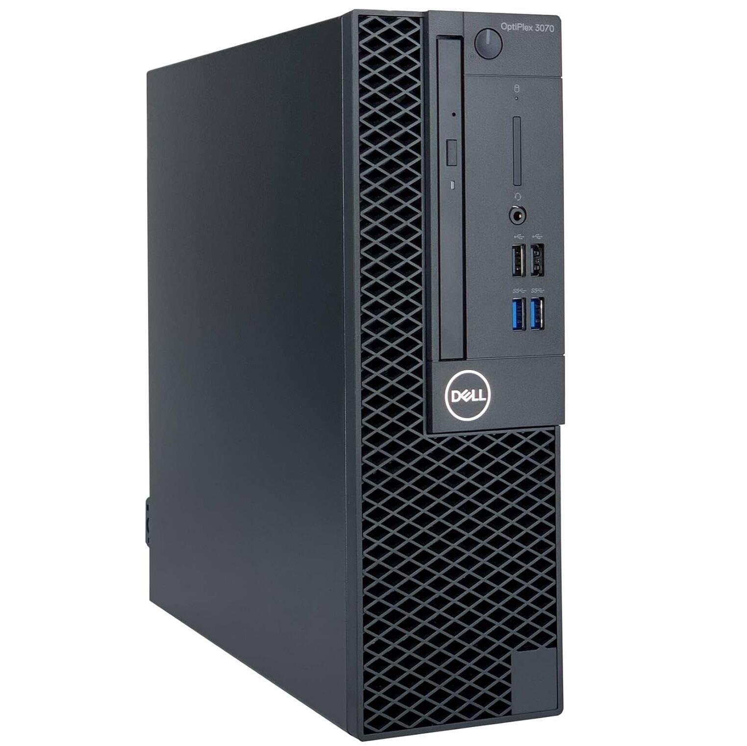 Left. Dell - Dell OptiPlex 3070 SFF Desktop PC, Intel Core i7-9700 up to 4.7GHz, 32GB DDR4 RAM, 1TB SSD, USB Keyboard&Mouse, Win11Pro - Black.