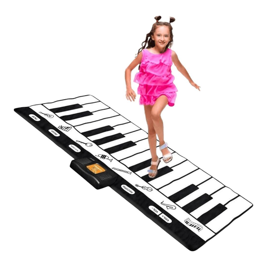 Play22 - Toddler Floor Piano Playmat 71" - 24 Keys Dance On Piano Play Mat has Record, Playback, Demo, Play, Adjustable Vol.