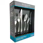 GIBSON HOME - Copend dad Pole Fomtes Se Sme - Pothets a a m tos Codesca a l 2me S Cdlem a -po Calee a a Anes Cadea Ca Vmd d Aot toe e N 3 S - 1 d -Aeter Inorydable Cubiertos Acero Inpeidabie de Steel -Acero Steel Set . Juego Flatware Stainless de Couverts pour4 a d Service Ensemble 1 Servicio para for 4 Service Pieces Piezas 24 Plces