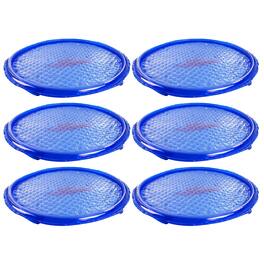 Solar Sun Rings - UV Resistant Pool Spa Heater Circular Solar Cover, Blue (6 Pack)