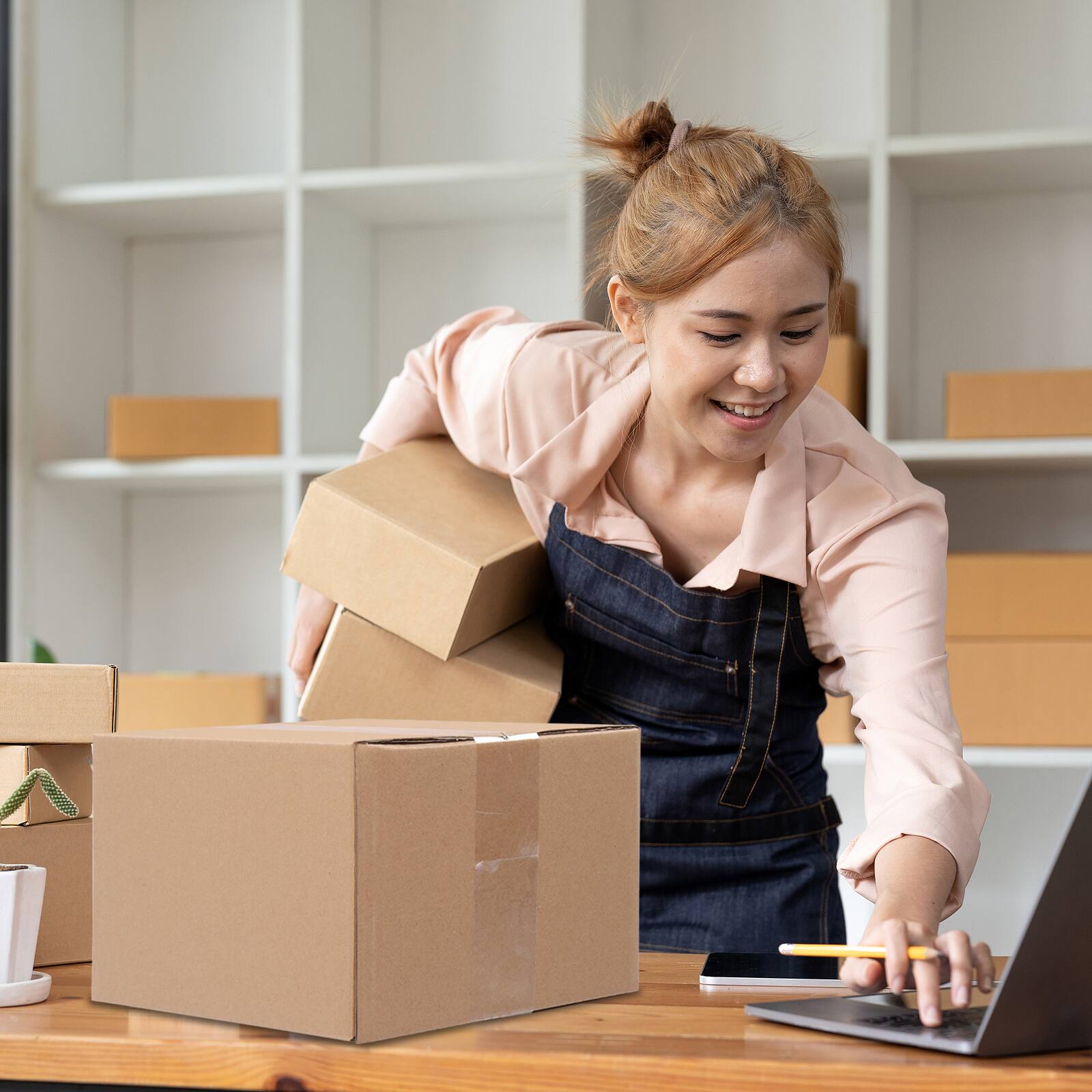 Alt View 9. Winado - 50 12x10x8 Shipping Boxs Packing Mailing Storage Corrugated Box 3 mm Thickness Recyclable Box for USPS, FedEx Shipping.