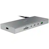 Razer - USB 4 Dock Station with 14 Ports for PC and Mac - Mercury - Front_Zoom