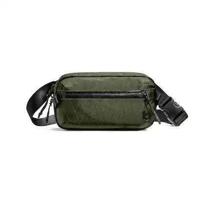 Front. tomtoc - Aviator-T35 1.5L X-Pac Sling Bag with RFID Blocking, Minimalist Crossbody Bag Chest Shoulder Pack for Travel, Everyday - Green.