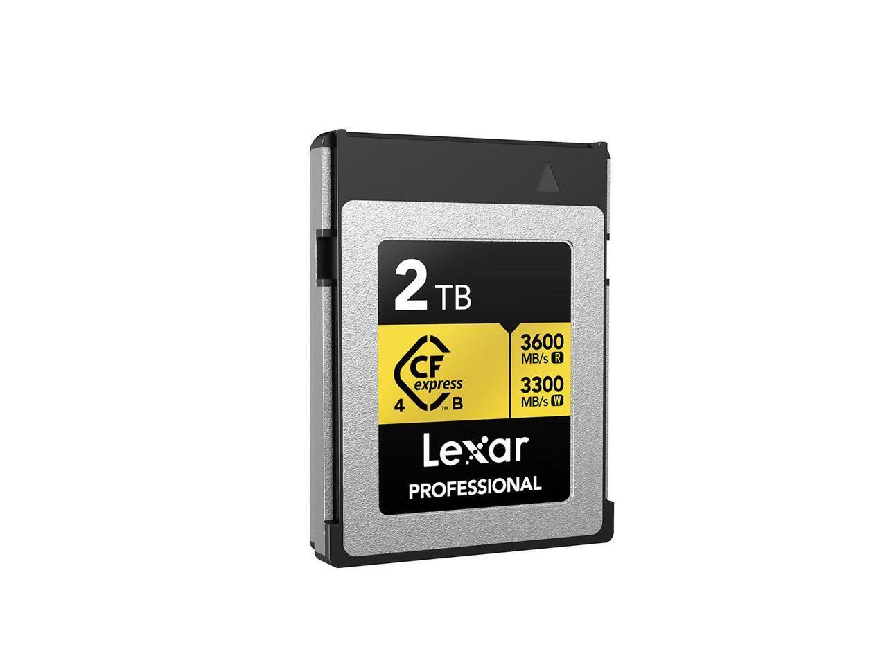 2 TB 3600 MB/s R CF express 3300 MB/s W 4 TM Lexar PROFESSIONAL