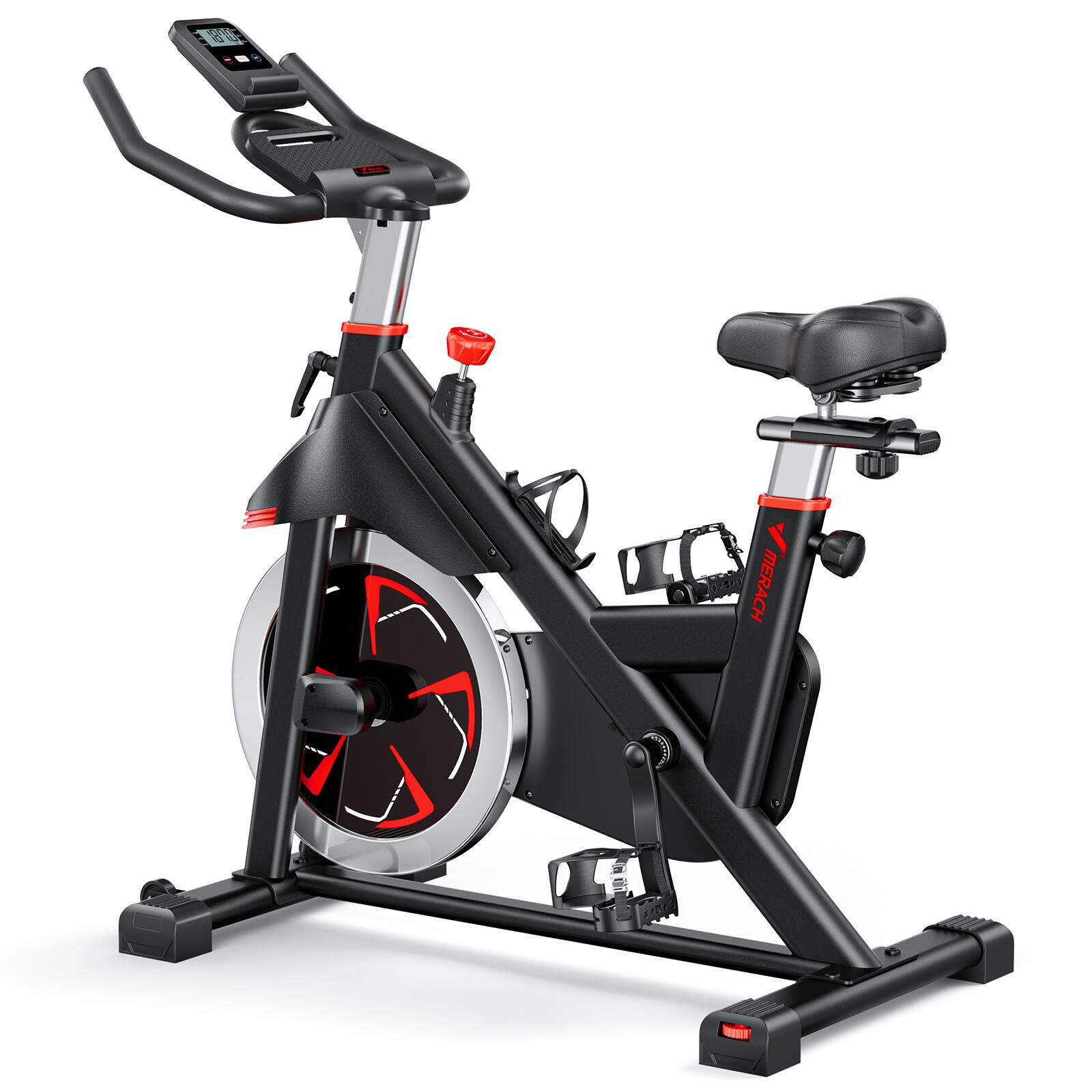 Angle. MERACH - MERACH S38 Pro Exercise Bike Magnetic Indoor Cycling Bike 40 lbs Flywheel Free APP, Stationary Bike for Cardio Workout - S38 - Magnetic.