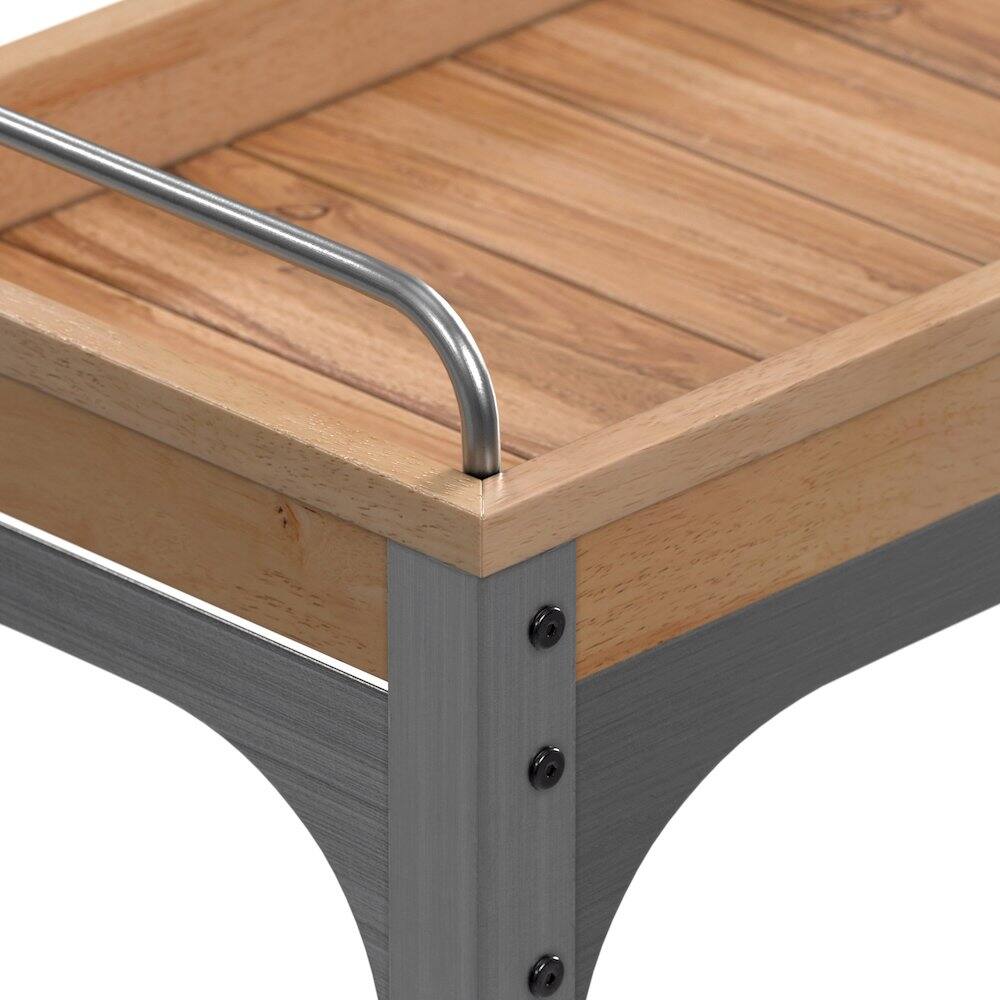 Alt View 3. Northbeam - The Entertainer Bar Serving Cart - Brown.