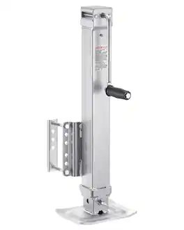 VEVOR - Trailer Jack, 8000 lbs Static Load Capacity, Heavy Duty Swivel Bolt-on Trailer Jack, 28.5" Lift Trailer Jack Stand - Silver